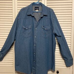 Wrangler Jean Shirt with Pearl Snaps Size 2XT